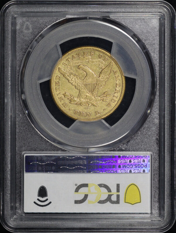 Reverse of this 1873-CC Liberty Head $10 PCGS AU-53