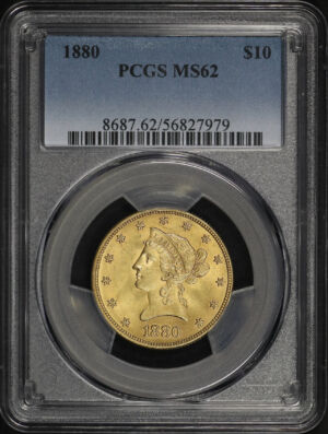 Obverse of this 1880 Liberty Head $10 PCGS MS-62