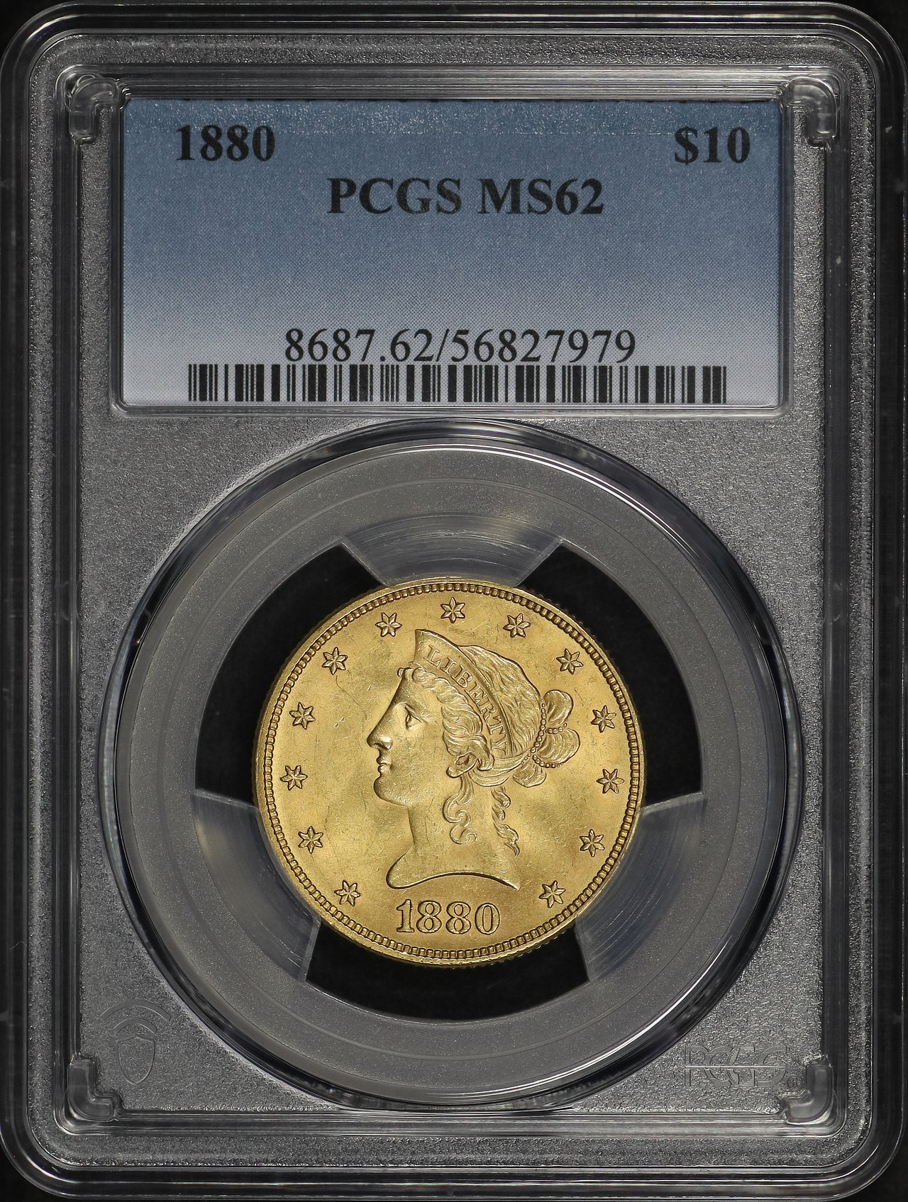 Obverse of this 1880 Liberty Head $10 PCGS MS-62