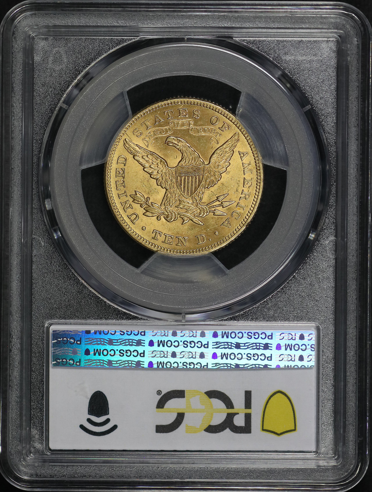 Reverse of this 1880 Liberty Head $10 PCGS MS-62