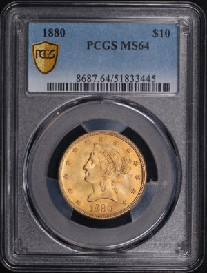 Obverse of this 1880 Liberty Head $10 PCGS MS-64