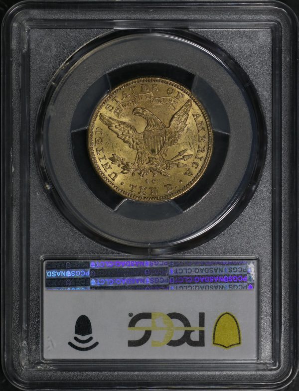 Reverse of this 1891-CC Liberty Head $10 PCGS MS-62