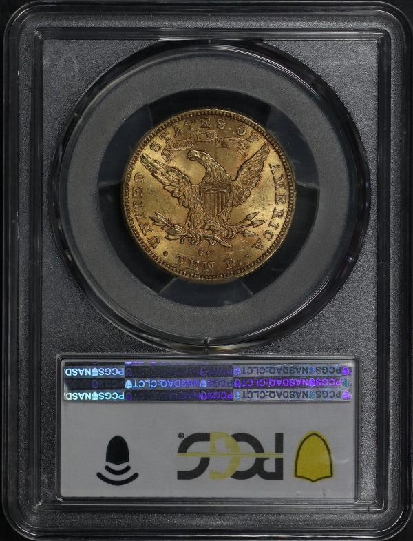 Reverse of this 1891-CC Liberty Head $10 PCGS MS-62