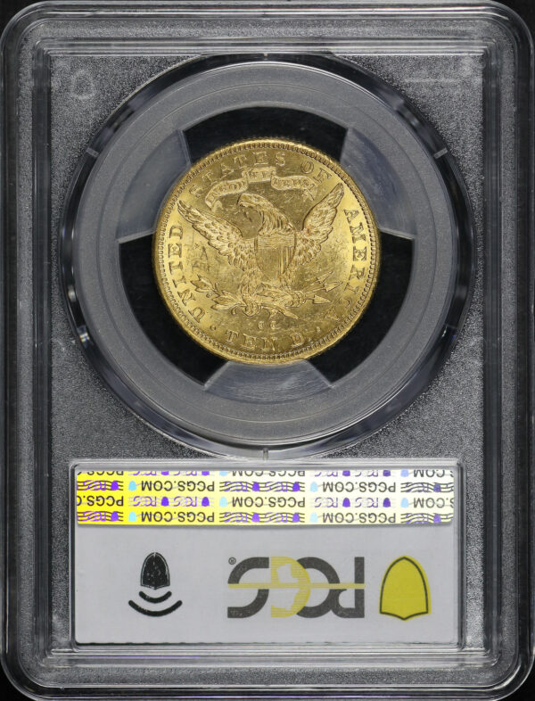 Reverse of this 1891-CC Liberty Head $10 PCGS MS-62
