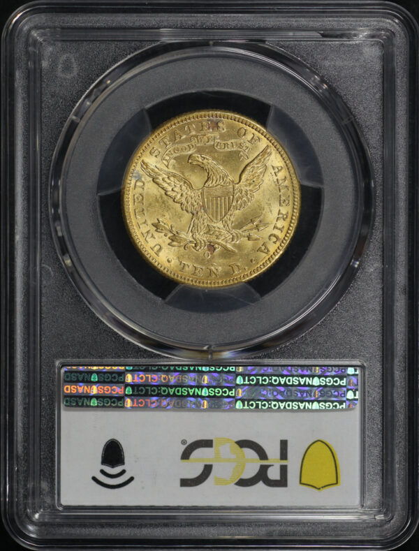 Reverse of this 1892-O Liberty Head $10 PCGS MS-62 CAC