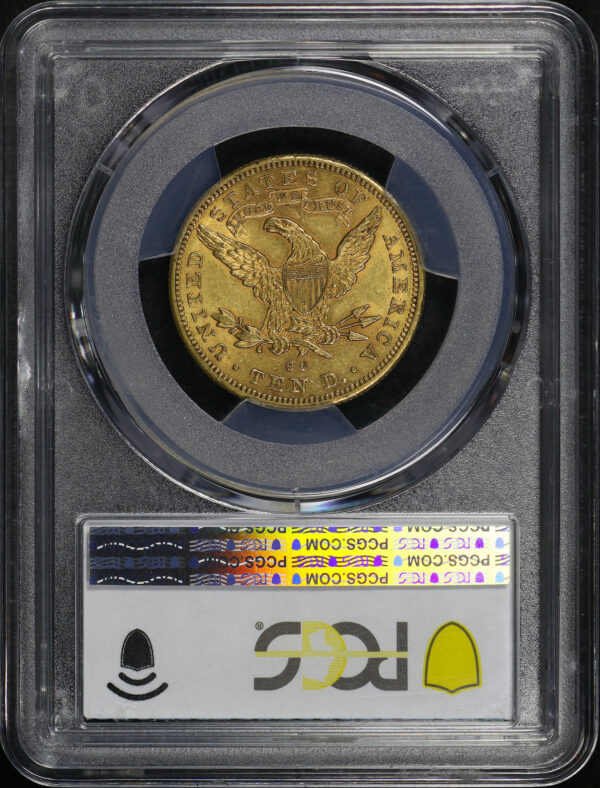 Reverse of this 1893-CC Liberty Head $10 PCGS AU-58 The Fairmont Collection 