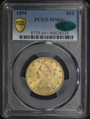 Obverse of this 1894 Liberty Head $10 PCGS MS-64+ CAC