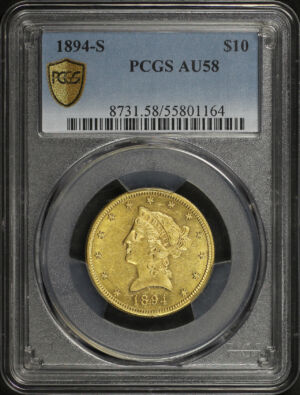 Obverse of this 1894-S Liberty Head $10 PCGS AU-58