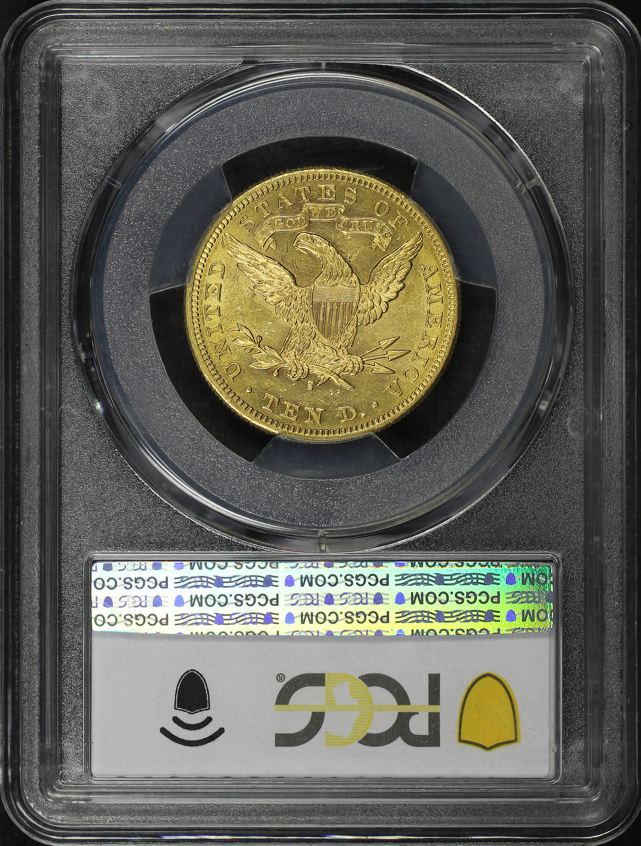Reverse of this 1894-S Liberty Head $10 PCGS AU-58