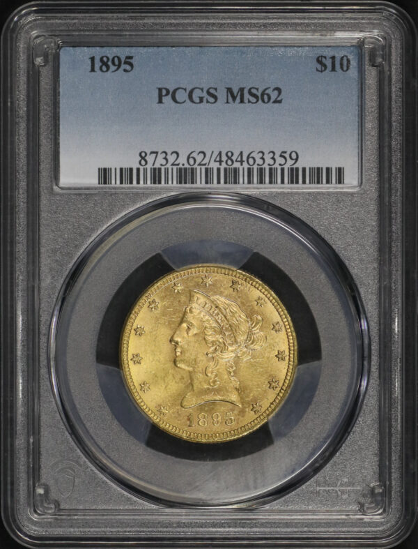Obverse of this 1895 Liberty Head $10 PCGS MS-62