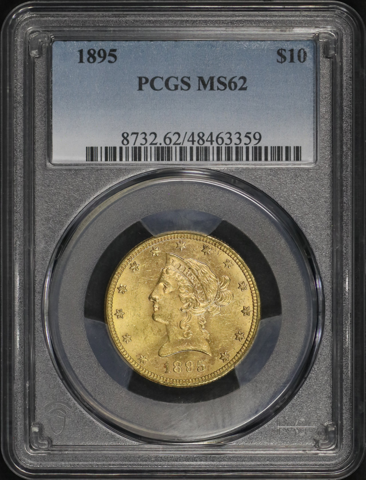 Obverse of this 1895 Liberty Head $10 PCGS MS-62