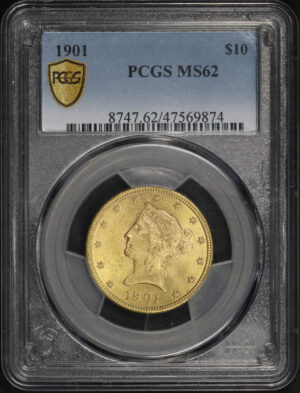 Obverse of this 1901 Liberty Head $10 PCGS MS-62