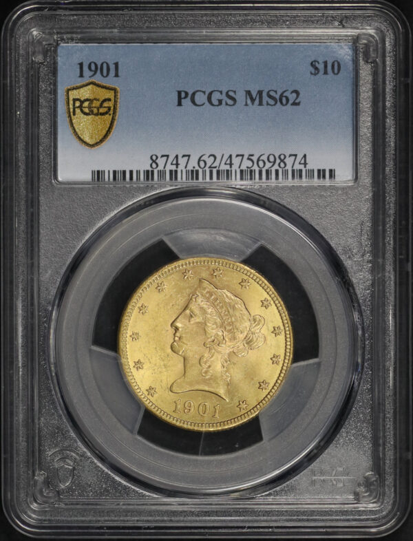 Obverse of this 1901 Liberty Head $10 PCGS MS-62