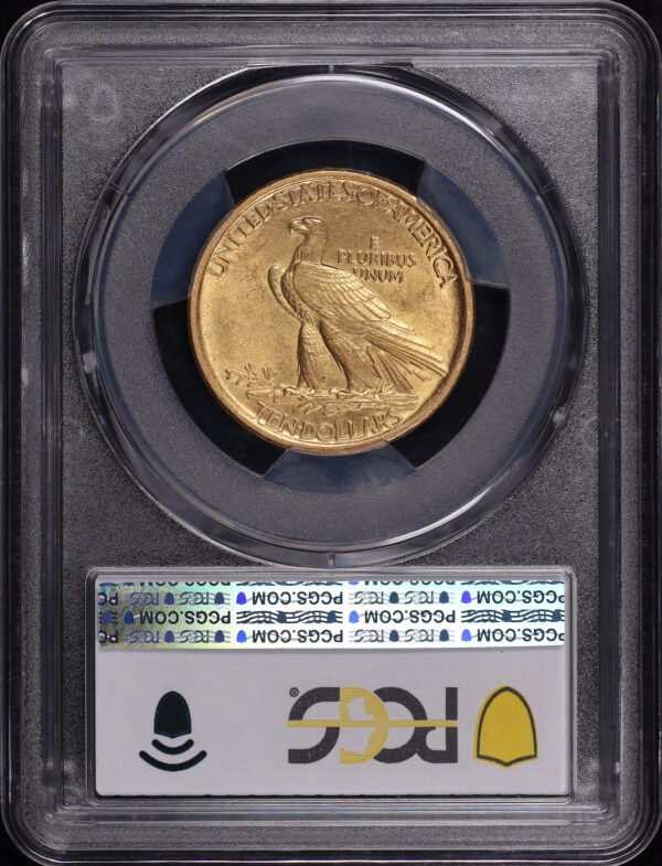 Reverse of this 1907 Indian $10 PCGS MS-62
