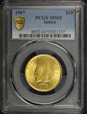 Obverse of this 1907 Indian $10 PCGS MS-62