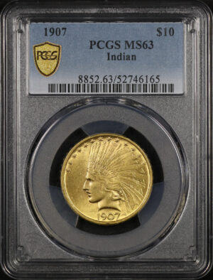 Obverse of this 1907 Indian $10 PCGS MS-63