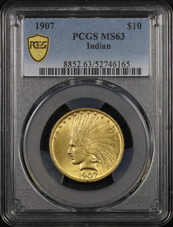 Obverse of this 1907 Indian $10 PCGS MS-63