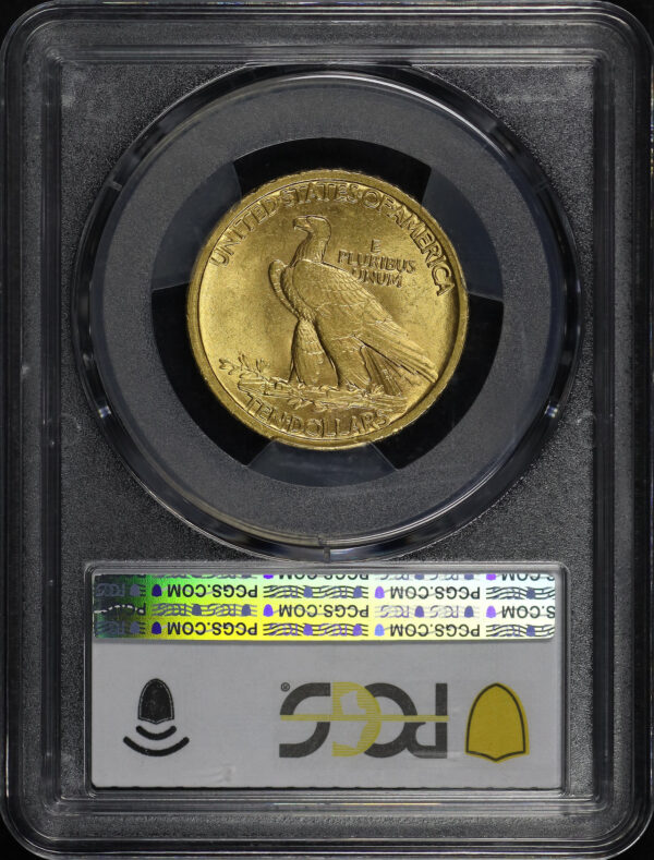 Reverse of this 1907 Indian $10 PCGS MS-63