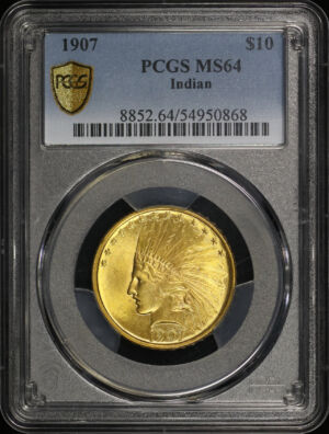 Obverse of this 1907 Indian $10 PCGS MS-64