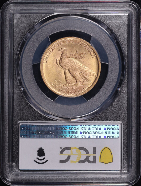Reverse of this 1908 Indian $10 No Motto PCGS MS-65