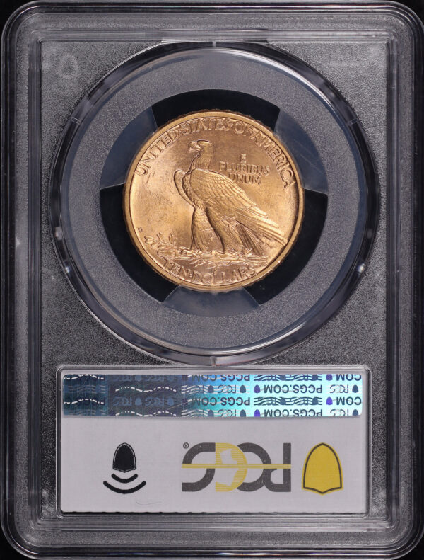 Reverse of this 1908-D Indian $10 No Motto PCGS MS-64