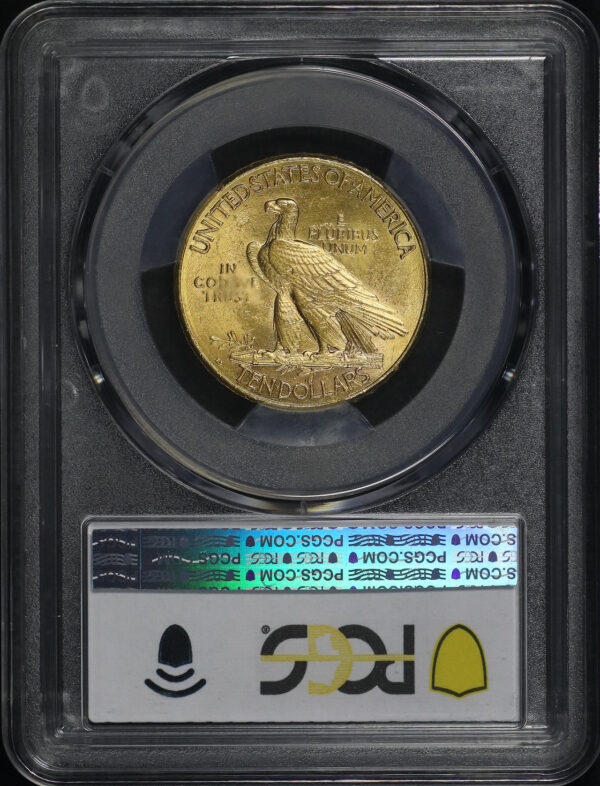 Reverse of this 1909-D Indian $10 Motto PCGS MS-62