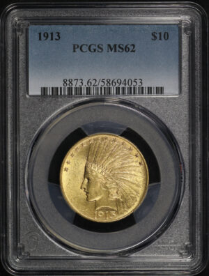 Obverse of this 1913 Indian $10 Motto PCGS MS-62