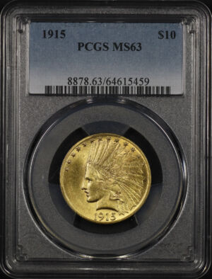 Obverse of this 1915 Indian $10 Motto PCGS MS-63
