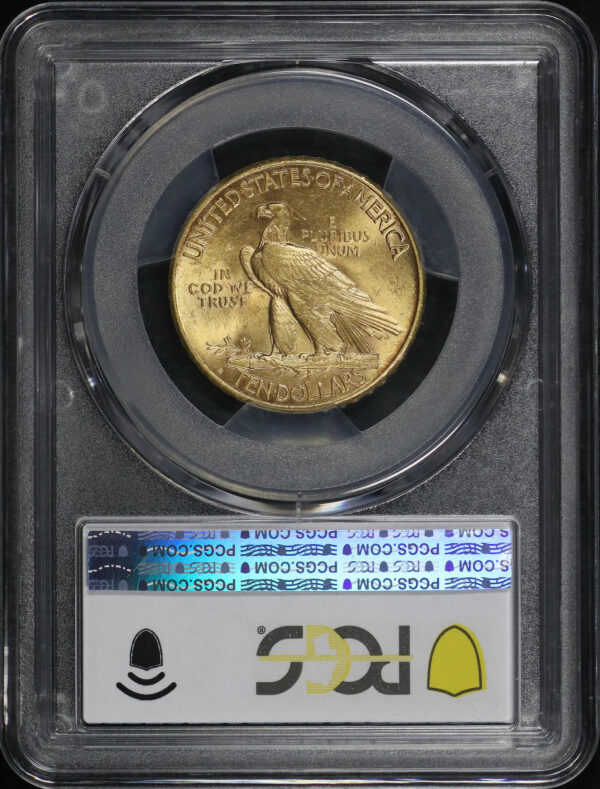 Reverse of this 1915-S Indian $10 Motto PCGS MS-62+