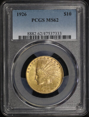 Obverse of this 1926 Indian $10 Motto PCGS MS-62