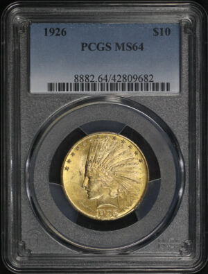 Obverse of this 1926 Indian $10 Motto PCGS MS-64