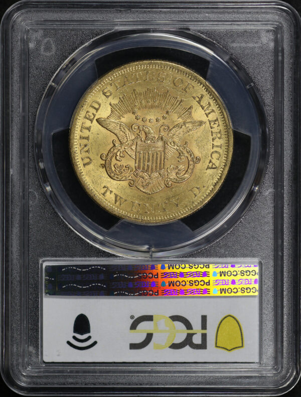 Reverse of this 1861 Liberty Head $20 Type 1 PCGS MS-61