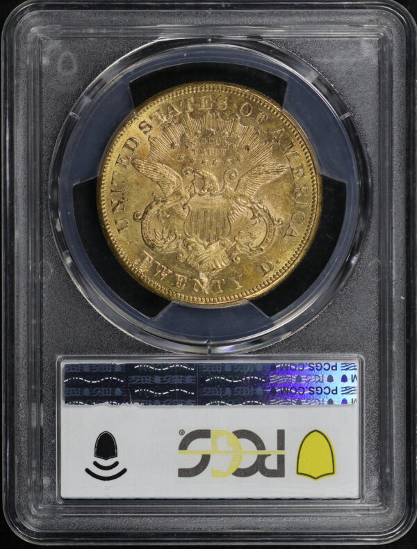Reverse of this 1876-CC Liberty Head $20 PCGS AU-58