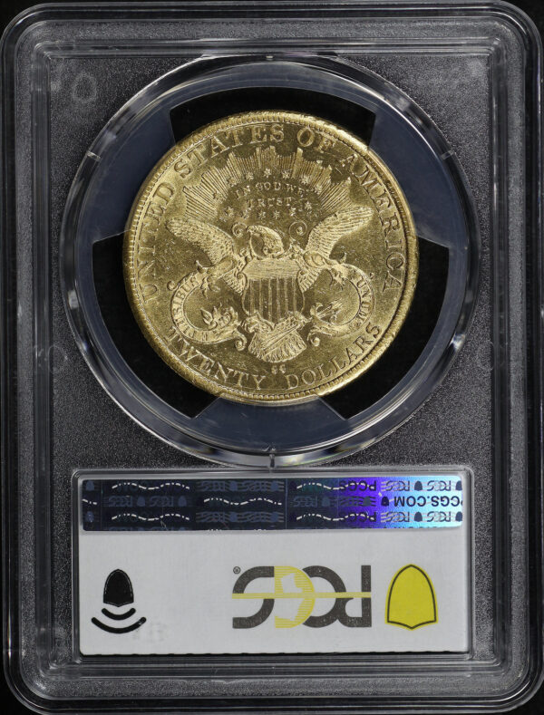 Reverse of this 1882-CC Liberty Head $20 Type 3 PCGS AU-58