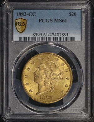 Obverse of this 1883-CC Liberty Head $20 Type 3 PCGS MS-61