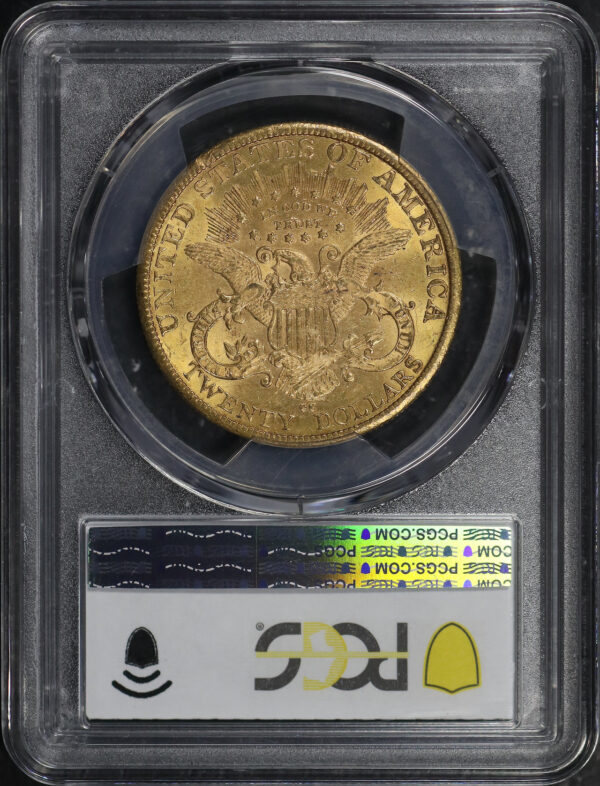 Reverse of this 1883-CC Liberty Head $20 Type 3 PCGS MS-61