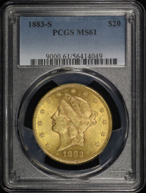Obverse of this 1883-S Liberty Head $20 Type 3 PCGS MS-61