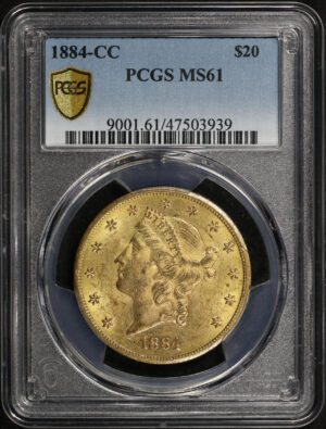Obverse of this 1884-CC Liberty Head $20 Type 3 PCGS MS-61