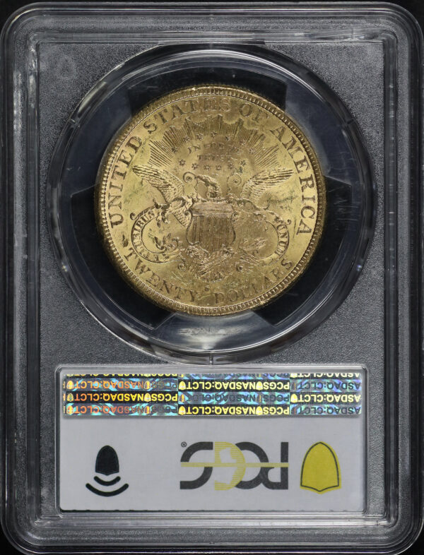 Reverse of this 1884-S Liberty Head $20 Type 3 PCGS MS-62