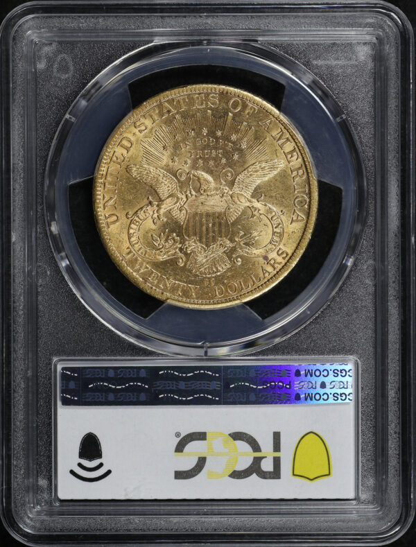Reverse of this 1889-CC Liberty Head $20 Type 3 PCGS AU-58