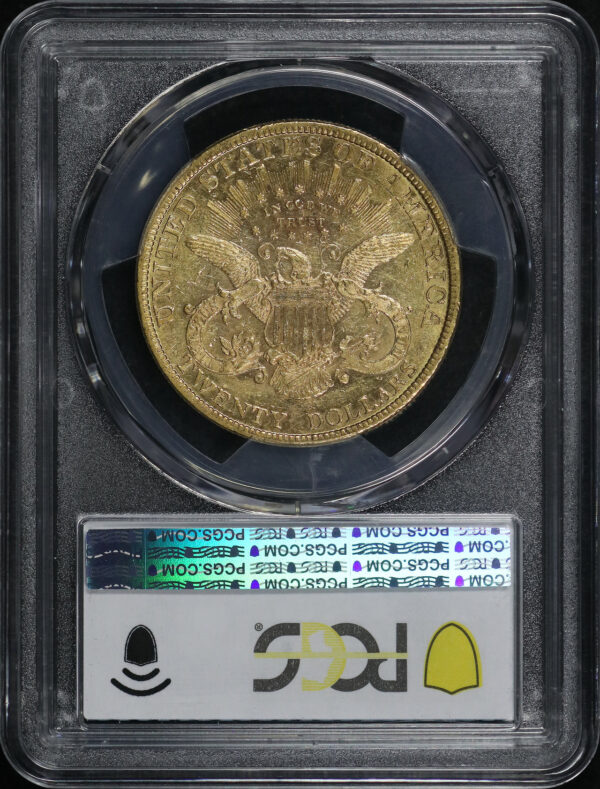Reverse of this 1892 Liberty Head $20 Type 3 PCGS AU-58