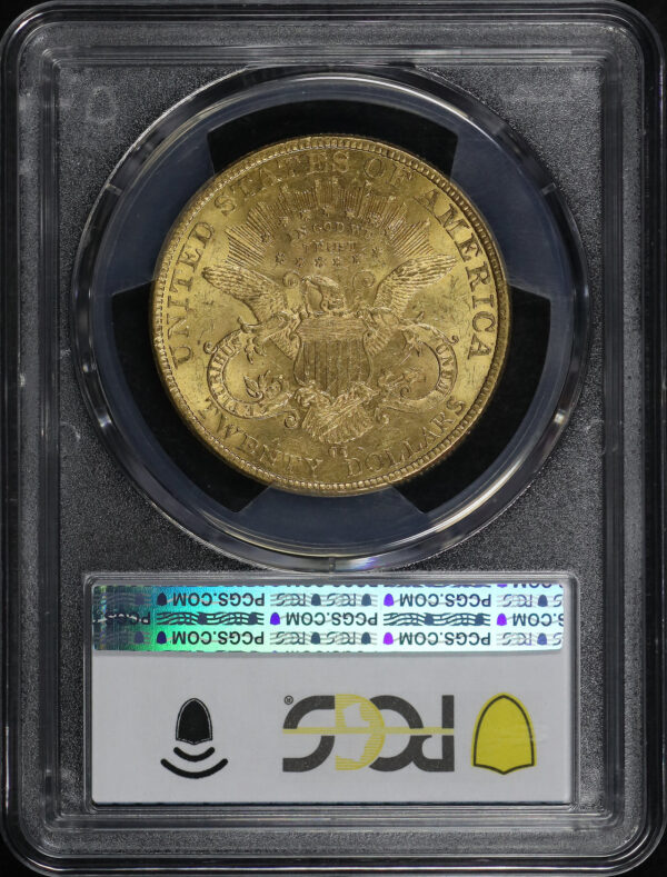 Reverse of this 1892-CC Liberty Head $20 Type 3 PCGS MS-61