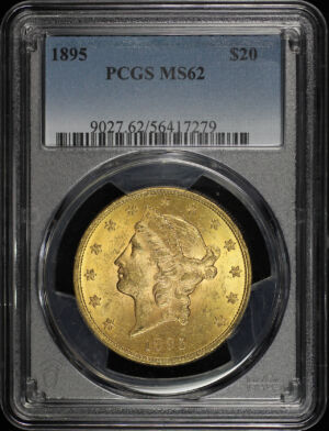 Obverse of this 1895 Liberty Head $20 Type 3 PCGS MS-62