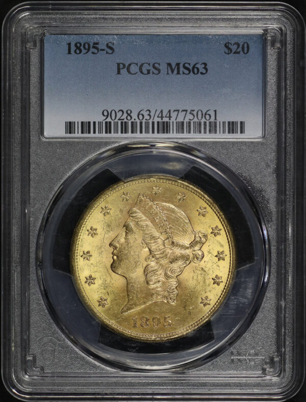 Obverse of this 1895-S Liberty Head $20 Type 3 PCGS MS-63
