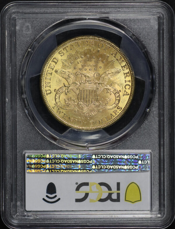 Reverse of this 1895-S Liberty Head $20 Type 3 PCGS MS-63