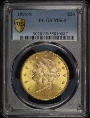 Obverse of this 1895-S Liberty Head $20 Type 3 PCGS MS-65