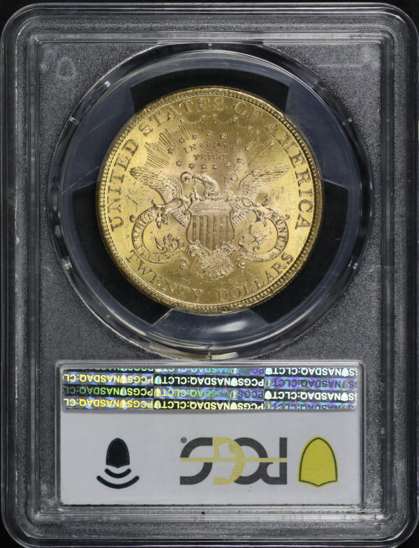 Reverse of this 1896 Liberty Head $20 Type 3 PCGS MS-63