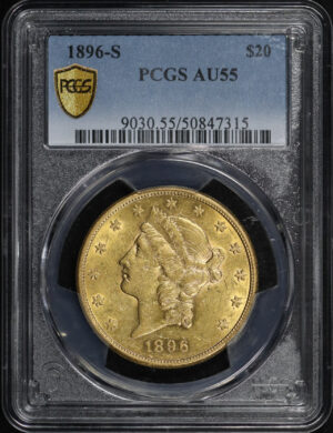 Obverse of this 1896-S Liberty Head $20 Type 3 PCGS AU-55