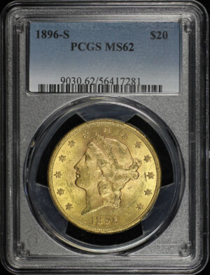 Obverse of this 1896-S Liberty Head $20 Type 3 PCGS MS-62