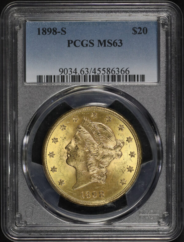 Obverse of this 1898-S Liberty Head $20 Type 3 PCGS MS-63